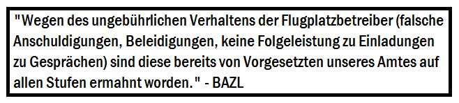 Falsche Anschuldigungen, Beleidigungen, keine Folgeleistung zu Einladungen zu Gesprächen